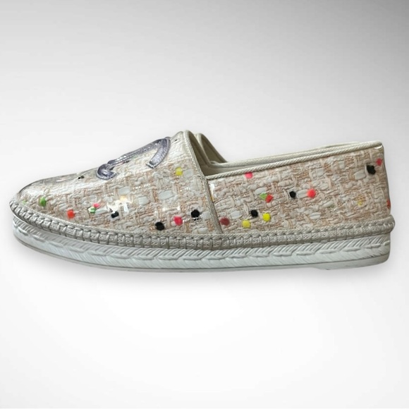 CHANEL Women's Tweed Multi-Color Espadrilles Size 7.5 (38) | EUC - Picture 5 of 9
